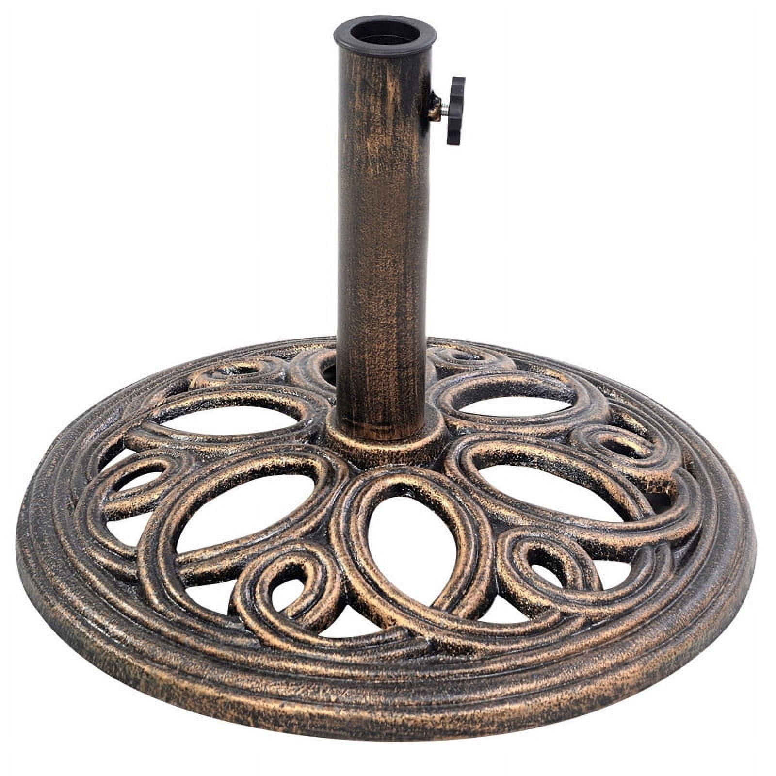 Gymax 23 LBS Patio Outdoor Round Umbrella Base Stand Cast Iron