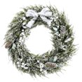 thumbnail image 1 of Gymax 24'' Cypress Christmas Wreath Artificial Frosty Xmas Wreath Holiday Decoration, 1 of 10