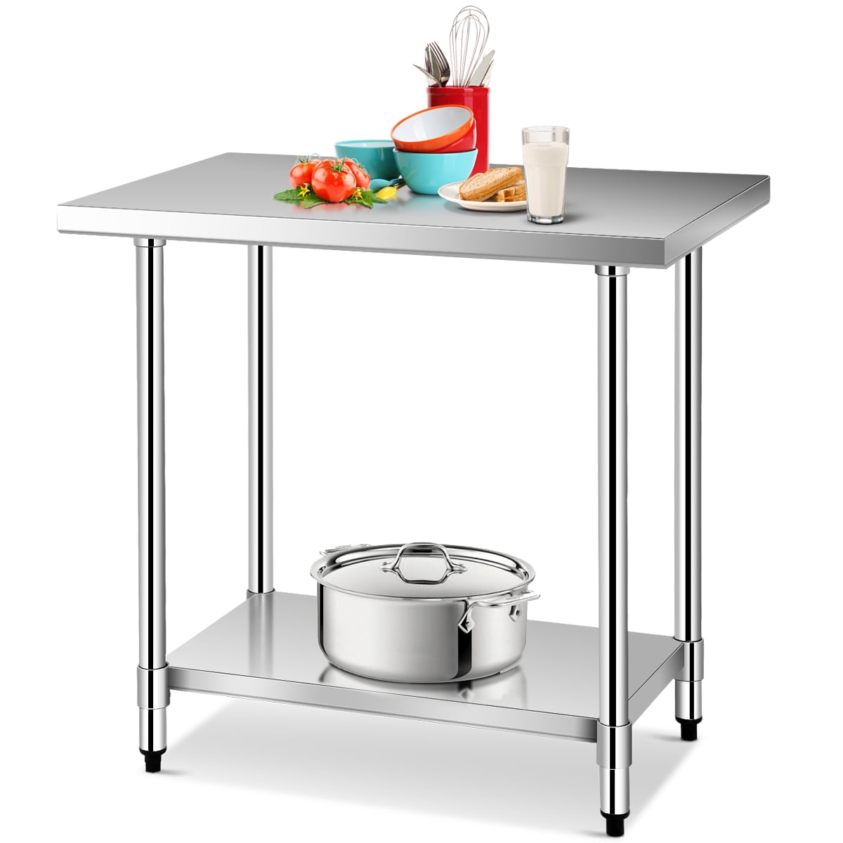 Gymax 24 x 36 Stainless Steel Food Prep Work Table Commercial Kitchen Worktable