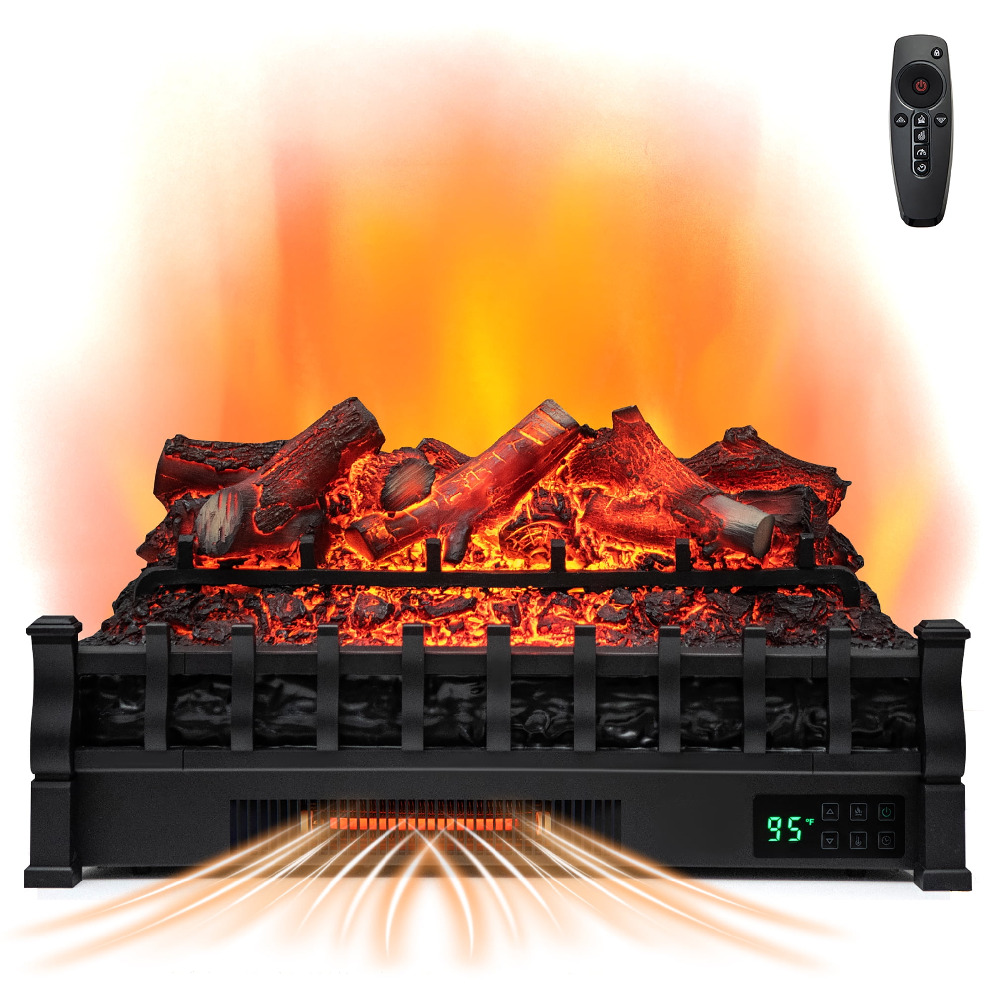 Desert Soil & ENO TERRA加熱パッドセット Gymax 26'' Infrared Quartz Electric Fireplace Heater, Large Room
