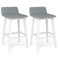 thumbnail image 1 of Gymax 29'' Upholstered Barstools w/ Low Back Footrest & Wood Legs for Kitchen Island, 1 of 8