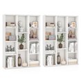 thumbnail image 1 of Gymax 2PCS 11-Cube Bookcase Modern Geometric Bookshelf Storage w/ Anti-tipping Kits, 1 of 10