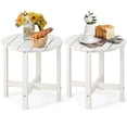 thumbnail image 1 of Gymax 2PCS 18''Adirondack Side Table Weather Resistant HDPE Garden Patio White, 1 of 6
