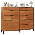 thumbnail image 1 of Gymax 2PCS 5-Drawer Dresser w/ Interlock System Metal Support Legs & Anti-tipping Kit, 1 of 10