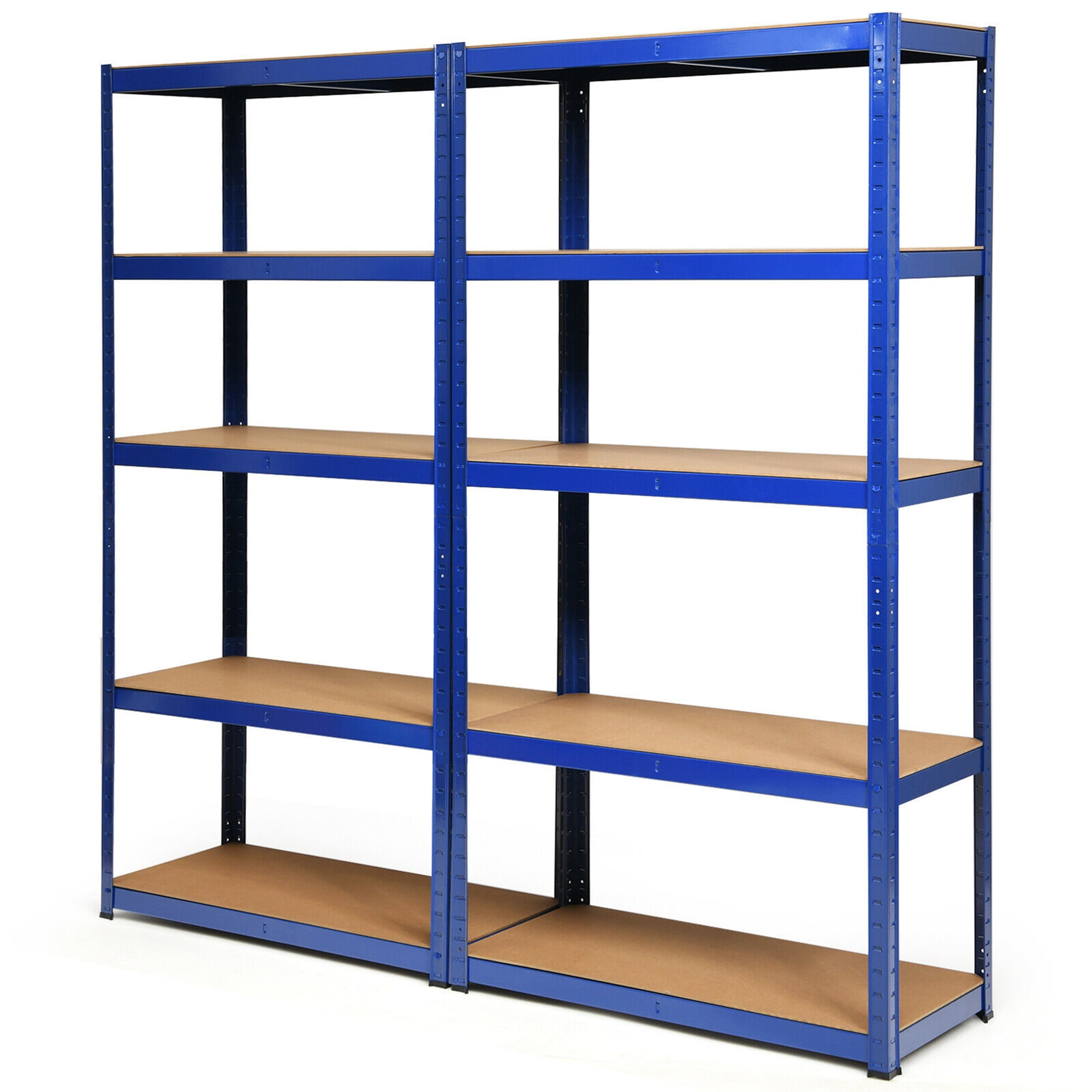Gymax 2PCS 72'' Metal 5-Tier Garage Storage Rack Shelf Adjustable ...