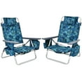 thumbnail image 1 of Gymax 2PCS Folding Backpack Beach Chair Reclining Camping Chair w/Storage Bag, 1 of 10