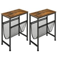 thumbnail image 1 of Gymax 2PCS Narrow End Table with Holder Sling Industrial Accent Console Table, 1 of 10