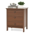 thumbnail image 1 of Gymax 3-Drawer End Table Nightstand Beside Accent Table Brown Bedroom, 1 of 10