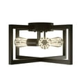 thumbnail image 1 of Gymax 3-Lights Flush Mount Geometric Metal Ceiling Lamp w/ Iron Square Lamp Shade, 1 of 8