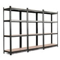 thumbnail image 1 of Gymax 3 PCS Adjust Heavy Duty 4 Level Garage Tool Shelf Storage 1600lbs Black, 1 of 8