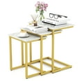 thumbnail image 1 of Gymax 3 PCS Nesting Coffee End Table Set Stacking Side Nightstand Living Room, 1 of 10