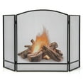 thumbnail image 1 of Gymax 3-Panel Fireplace Screen Foldable Wrought Metal Iron Mesh Fire Spark Guard, 1 of 10
