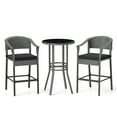 thumbnail image 1 of Gymax 3-Piece Patio Bar Set Outdoor Wicker Bar Height Round Table & Armchairs Set, 1 of 6