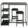 thumbnail image 1 of Gymax 3 Piece Pub Set Industrial Style Faux Marble Top Table and 2 Stools Dining Set, 1 of 10