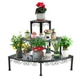 thumbnail image 1 of Gymax 3 Tier Corner Metal Flower Pot Pots Rack Plant Shelf Display Stair Step Ladder, 1 of 10
