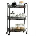 thumbnail image 1 of Gymax 3 Tier Rolling Storage Cart Full-Metal Basket Stand Utility Cart Trolley, 1 of 10