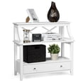 thumbnail image 1 of Gymax 3 Tier Storage Rack End table Side Table Multipurpose Rack White, 1 of 10