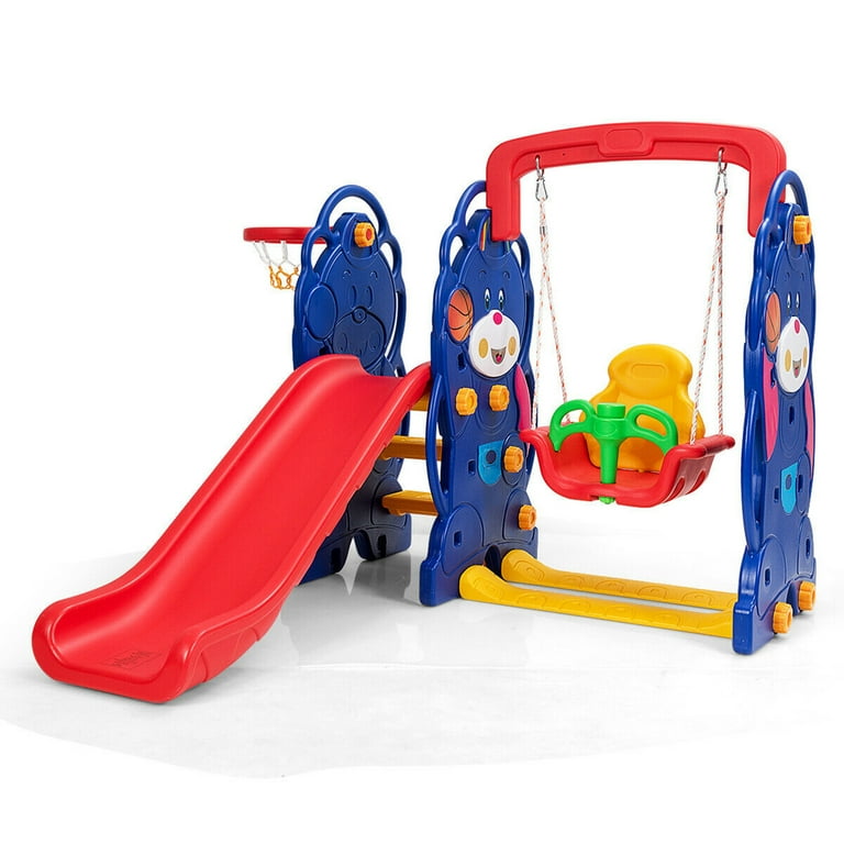 Gymax 3 in 1 Indoor/Outdoor Toddler Climber, Swing Set & Slide Playset with Basketball Hoop - Walmart.com Gymax 3 in 1 Indoor/Outdoor Toddler Climber, Swing Set & Slide Playset with Basketball Hoop - Walmart.com