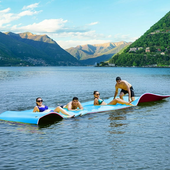 Gymax 3-layer Water Mat Floating Pad Island Water Sports Recreation Relaxing 18' x 6'