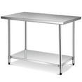 thumbnail image 1 of Gymax 30'' x 48'' Stainless Steel Food Prep & Work Table Commercial Kitchen Table Silver, 1 of 10