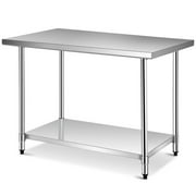 Gymax 30 x 48 Stainless Steel Food Prep & Work Table Commercial Kitchen Table Silver