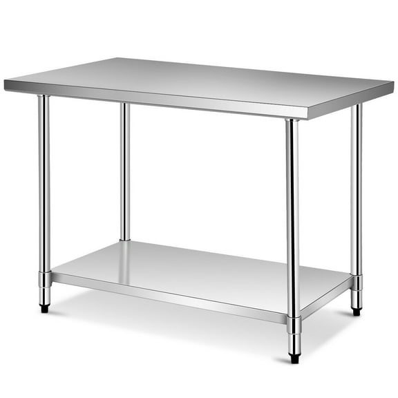 Gymax 30'' x 48'' Stainless Steel Food Prep & Work Table Commercial Kitchen Table Silver