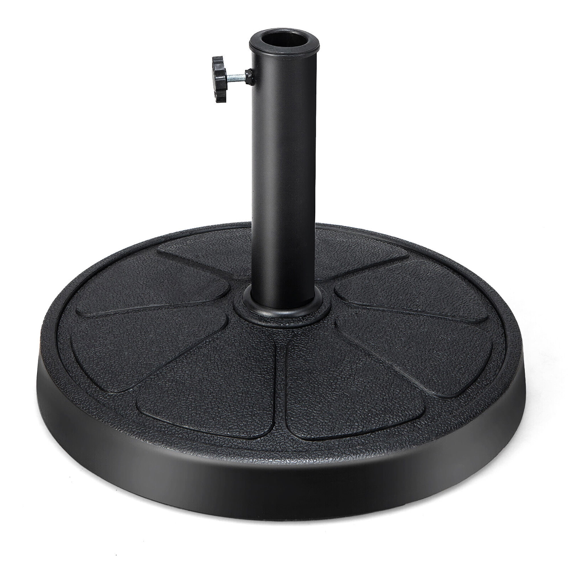 Gymax 31 lbs Patio Round Umbrella Weighted Base Heavy-Duty Table Market Stand Outdoor