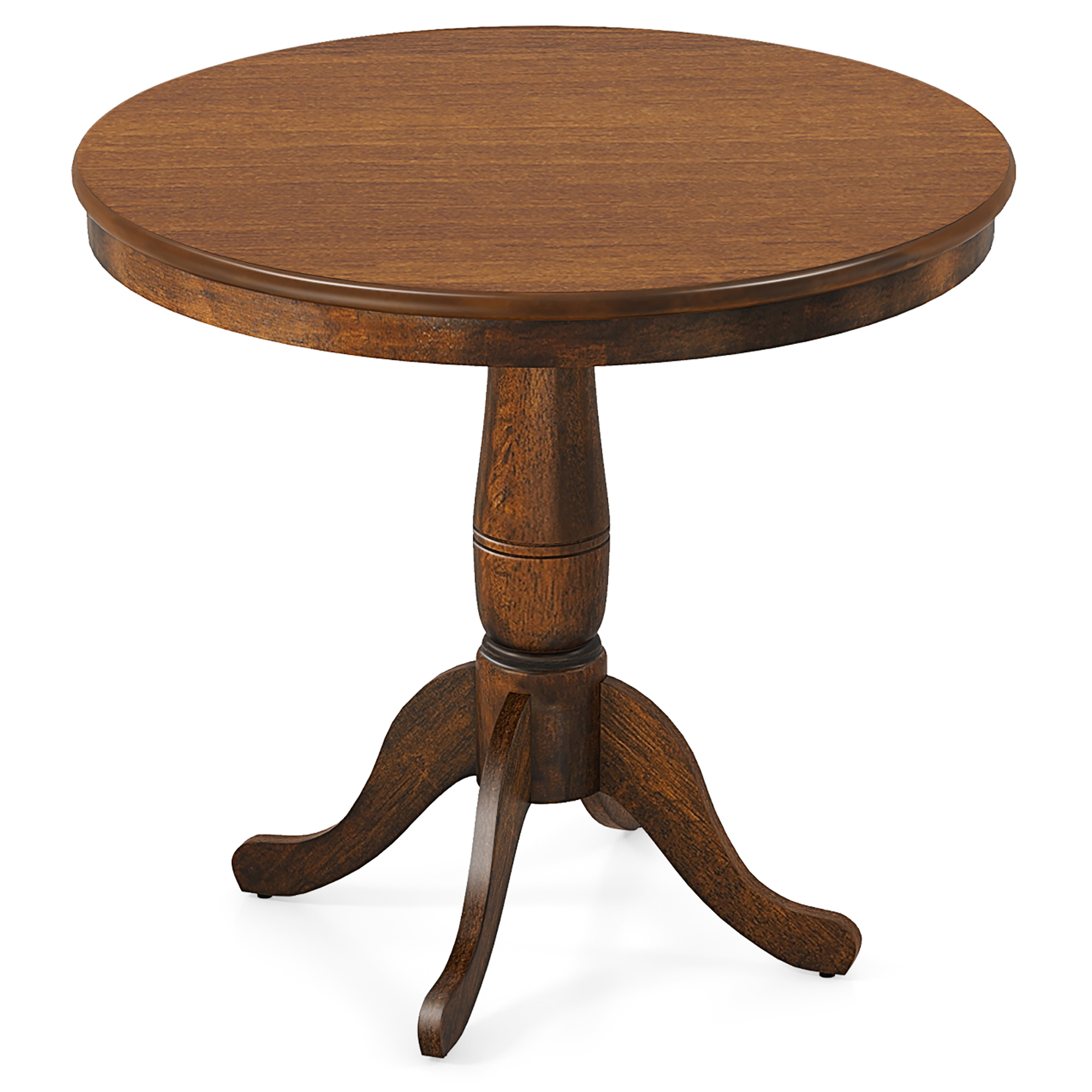Florence Round Pedestal Dining Table Rustic Smoke