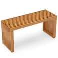 thumbnail image 1 of Gymax 36 Inch Patio Bench All-Slat Acacia Wood Loveseat for 2 People 800 lbs Capacity, 1 of 10