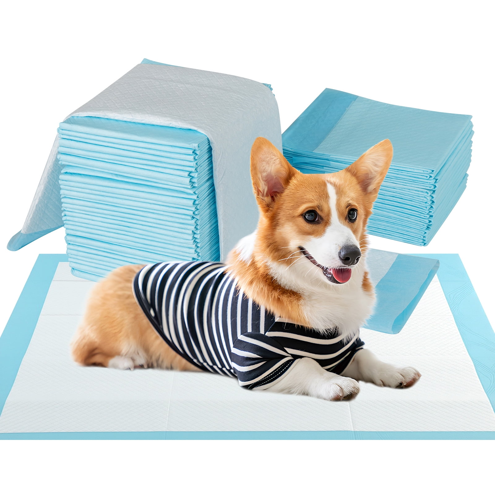 Gymax 36'' x 24'' (150 Counts) Dog Potty Training Pads Puppy Pee Pads w/6-layer Construction Quick-Drying