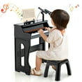 thumbnail image 1 of Gymax 37-Key Music Piano Keyboard Kids Learning Toy Instrument w/ Microphone Black, 1 of 10