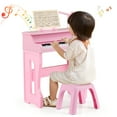 thumbnail image 1 of Gymax 37-Key Music Piano Keyboard Kids Learning Toy Instrument w/ Microphone Pink, 1 of 10
