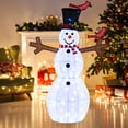 thumbnail image 1 of Gymax 4.8 FT Christmas Snowman with 120 LED Lights Collapsible Xmas Snowman, 1 of 10