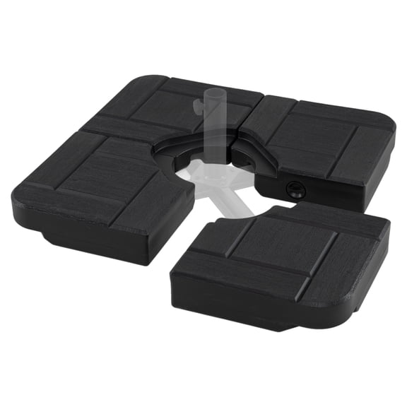 Gymax 4-Piece 188 LBS Heavy Duty Cantilever Offset Patio Umbrella Base Water Filled