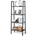 thumbnail image 1 of Gymax 4-Tier Ladder Shelf Ladder Bookcase Bookshelf Display Rack Plant Stand, 1 of 8