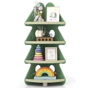 Gymax 4-Tier Tree Bookshelf w/Star Stickers for Kids Room Playroom Daycare & Nursery