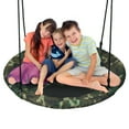 thumbnail image 1 of Gymax 40'' Flying Saucer Tree Swing Outdoor Play Set w/ Adjustable Ropes Camouflage Green, 1 of 10