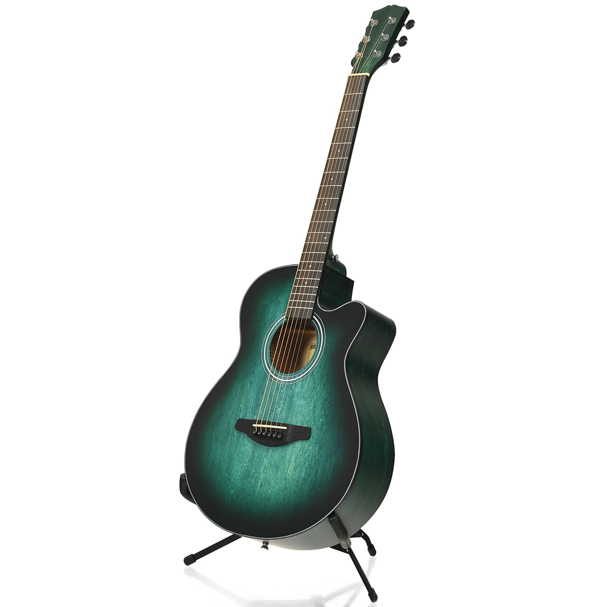 Gymax 40-inch Full Size Acoustic Guitar Kit 6 String Cutaway Folk