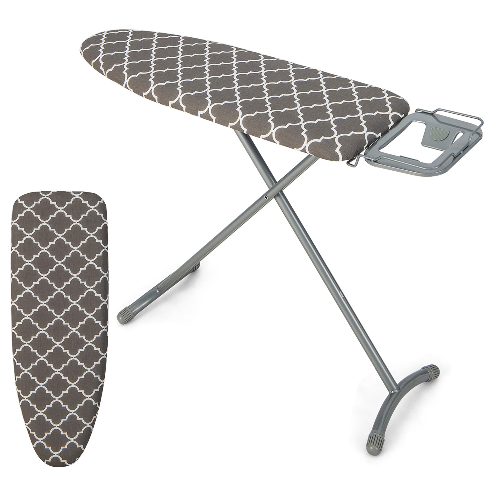 Gymax 44'' x 14'' Foldable Ironing Board Iron Table w/ Iron Rest Extra