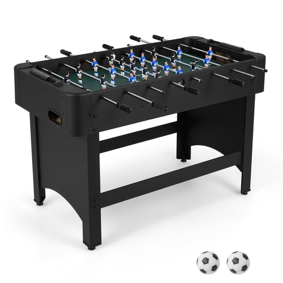 Gymax 47'' Competition Full Size Soccer Game Table w/22 Players 2 Balls Slide Scorers Black
