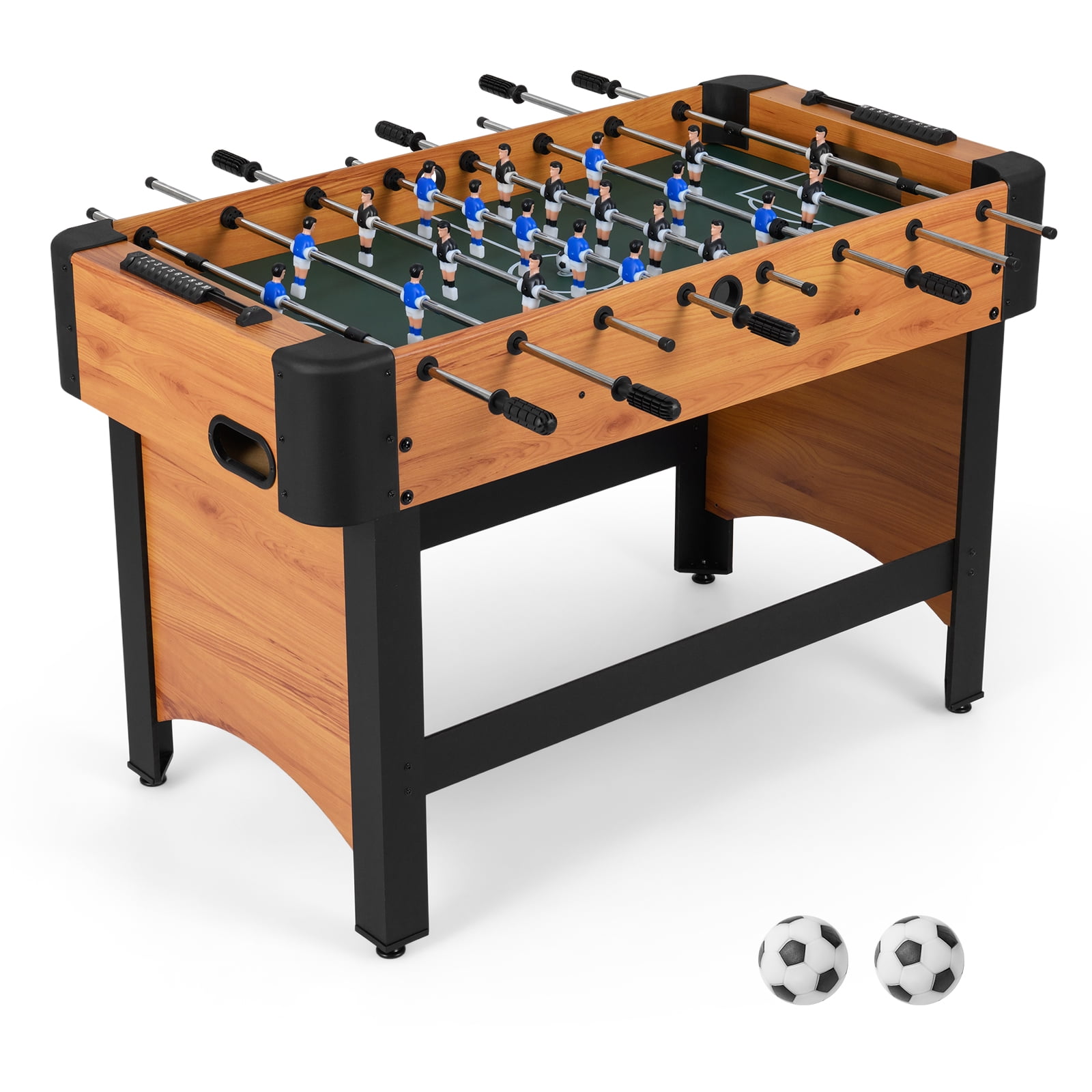 Gymax 47'' Competition Full Size Soccer Game Table w/22 Players 2 Balls Slide Scorers Natural