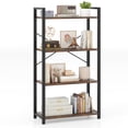 thumbnail image 1 of Gymax 47'' Floor Bookcase w/ Open Shelves Heavy Duty Metal Frame & Anti-Toppling Kits, 1 of 10