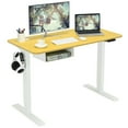 thumbnail image 1 of Gymax 48'' Electric Standing Desk Height Adjustable w/ Control Panel & USB Port Beige, 1 of 10