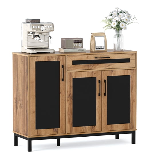Gymax 48'' Sideboard Buffet Cabinet w/Drawer & Removable Shelves for Kitchen Entryway