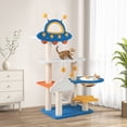 thumbnail image 1 of Gymax 49'' Tall Cat Tree w/ UFO Top Perch Space Capsule Sisal Scratching Posts Cloud, 1 of 10
