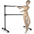 thumbnail image 1 of Gymax 4FT Portable Double Freestanding Ballet Barre Dancing Stretching Black, 1 of 10