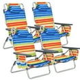 thumbnail image 1 of Gymax 4PCS Folding Backpack Beach Chair Reclining Camping Chair w/ Storage Bag Yellow, 1 of 10