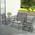 thumbnail image 1 of Gymax 4PCS Outdoor Glider Chair & Table Set Patio Conversation Furniture Set, 1 of 10