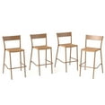 thumbnail image 1 of Gymax 4PCS Patio Barstools Outdoor Bar Height Chairs w/ Rattan Seat & Metal Backrest, 1 of 8