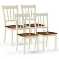 thumbnail image 1 of Gymax 4PCS Wooden Dining Side Chair High Back Armless Home Furniture White, 1 of 6